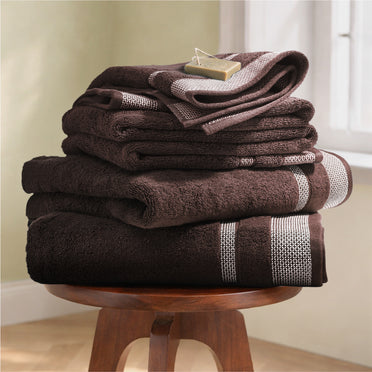 Hygro Hygro Cotton Bath Towel, 600 GSM, Solid, Dark Brown