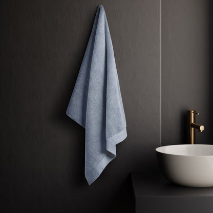 Eminence 100% Cotton Bath Towel, 670 GSM, Solid, Light Blue