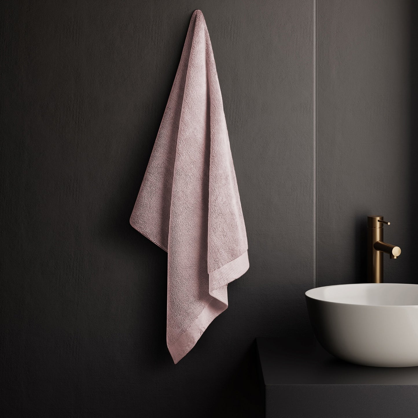 Eminence 100% Cotton Bath Towel, 670 GSM, Solid, Blush