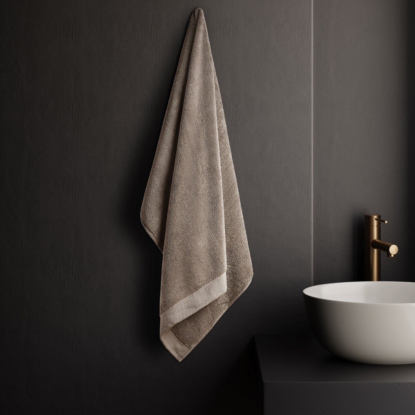 Eminence 100% Cotton Bath Towel, 670 GSM, Solid, Brown