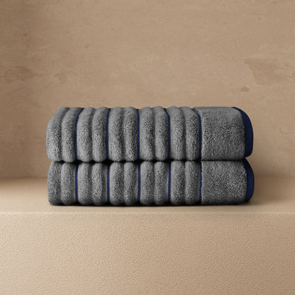 Exotica 100% Cotton Hand Towel, 575 GSM, Solid, Dark Grey