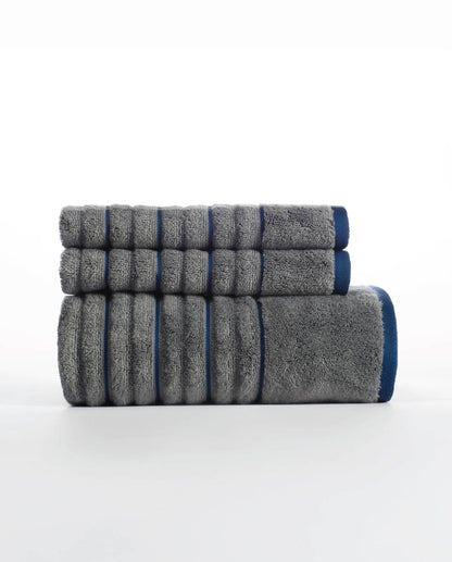 Exotica 100% Cotton Hand Towel, 575 GSM, Solid, Dark Grey