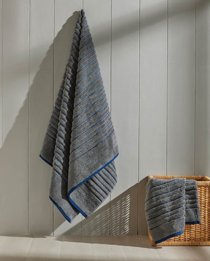 Exotica 100% Cotton Hand Towel, 575 GSM, Solid, Dark Grey