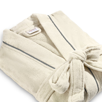 Exotica 100% Cotton Bath Robe, 350 GSM, Solid, White