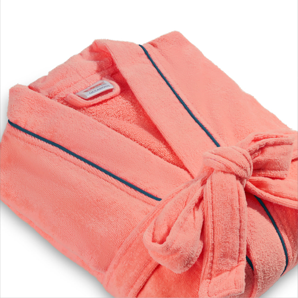 Exotica 100% Cotton Bath Robe, 350 GSM, Solid, Multi