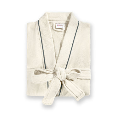 Exotica 100% Cotton Extra Large Bath Robe, 350 GSM, Solid, White