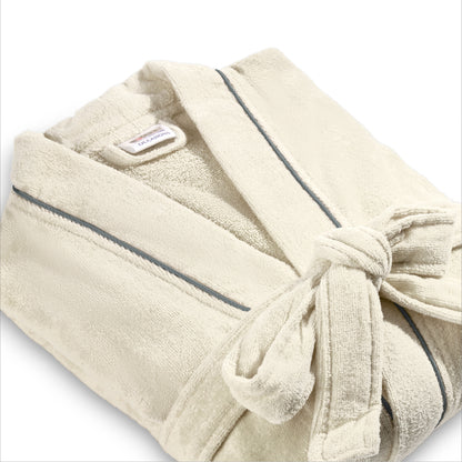 Exotica 100% Cotton Extra Large Bath Robe, 350 GSM, Solid, White