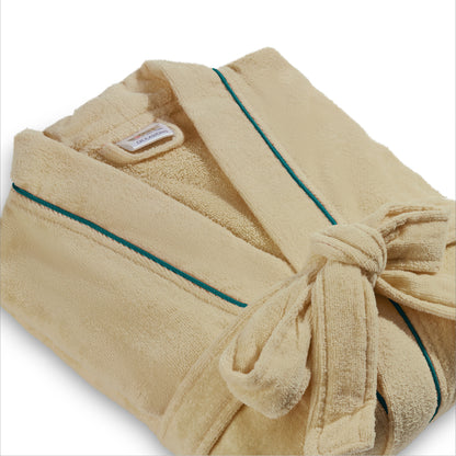 Exotica 100% Cotton Extra Large Bath Robe, 350 GSM, Solid, Light Brown