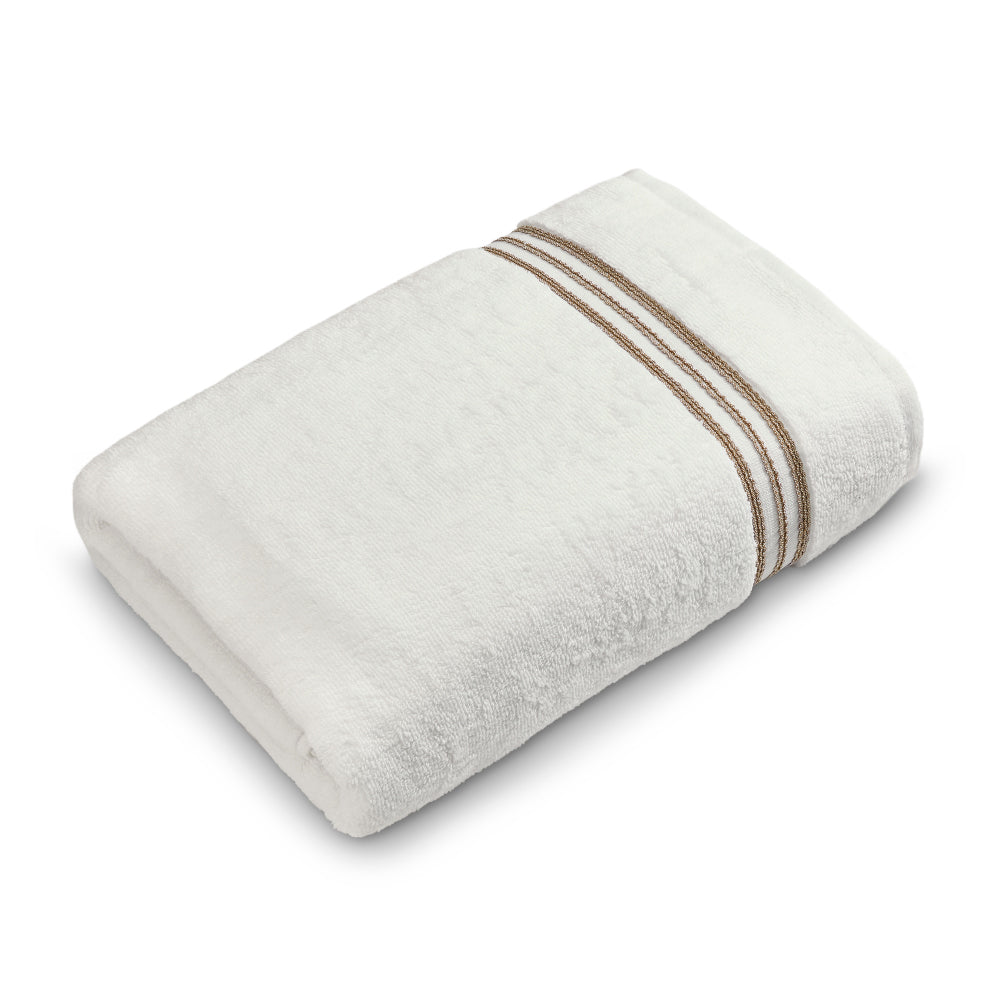 Swift Flow 100% Cotton Bath Towel, 500 GSM, Solid, White