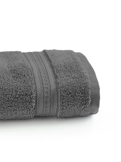 Opulent 100% Cotton Hand Towel, 550 GSM, Solid, Dark Grey