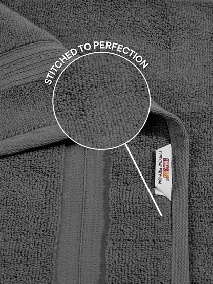 Opulent 100% Cotton Hand Towel, 550 GSM, Solid, Dark Grey