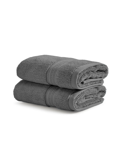 Opulent 100% Cotton Hand Towel, 550 GSM, Solid, Dark Grey
