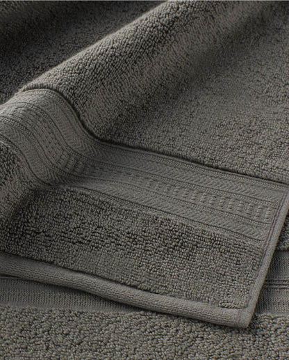 Opulent 100% Cotton Hand Towel, 550 GSM, Solid, Dark Grey