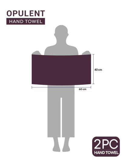 Opulent 100% Cotton Hand Towel, 550 GSM, Solid, Dark Violet