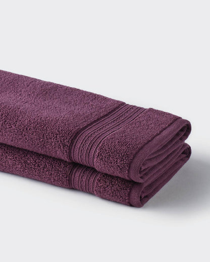 Opulent 100% Cotton Hand Towel, 550 GSM, Solid, Dark Violet
