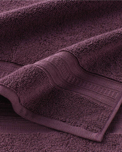 Opulent 100% Cotton Hand Towel, 550 GSM, Solid, Dark Violet
