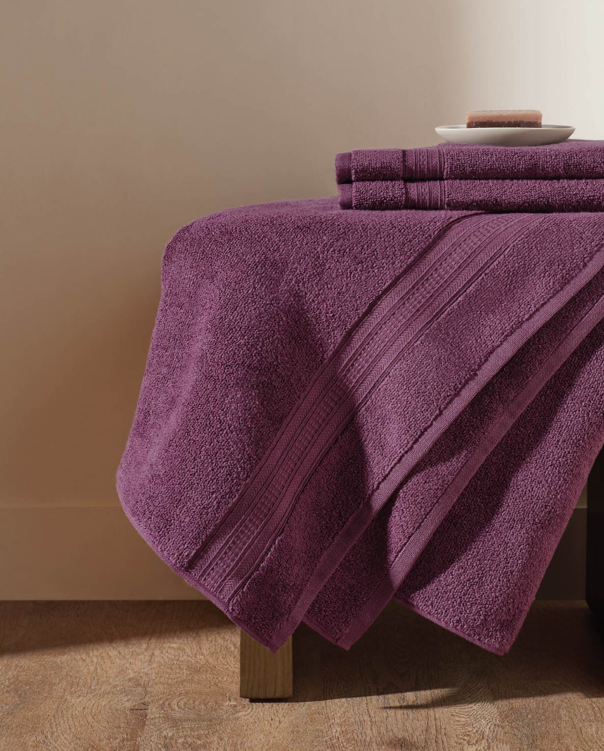Opulent 100% Cotton Hand Towel, 550 GSM, Solid, Dark Violet