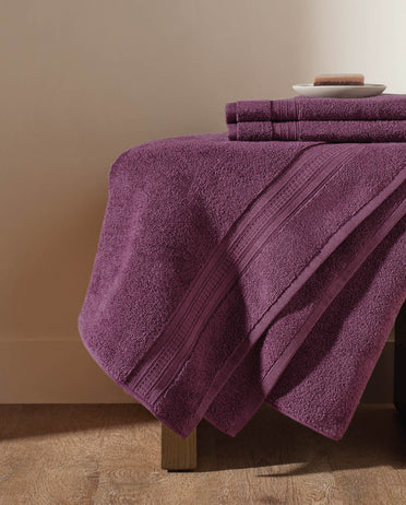 Opulent 100% Cotton Hand Towel, 550 GSM, Solid, Dark Violet