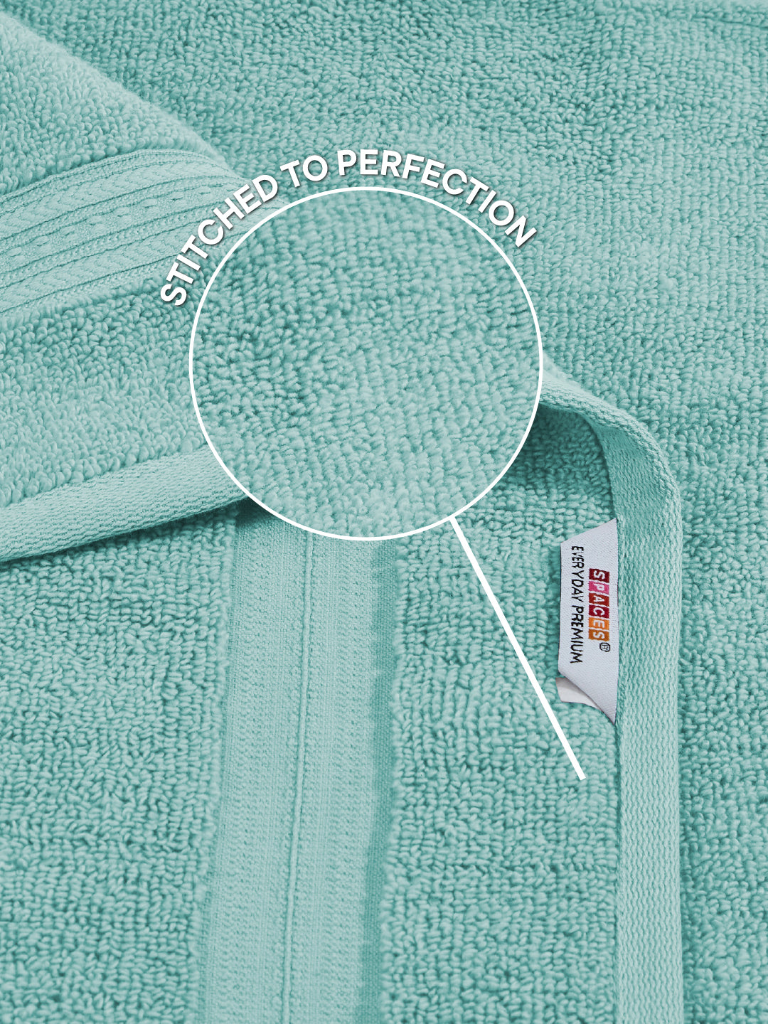 Opulent 100% Cotton Hand Towel, 550 GSM, Solid, Light Teal