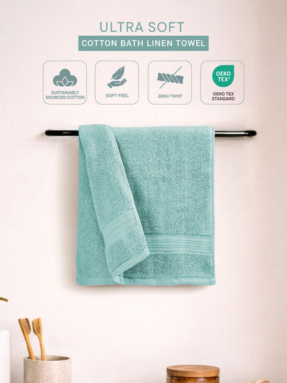Opulent 100% Cotton Hand Towel, 550 GSM, Solid, Light Teal