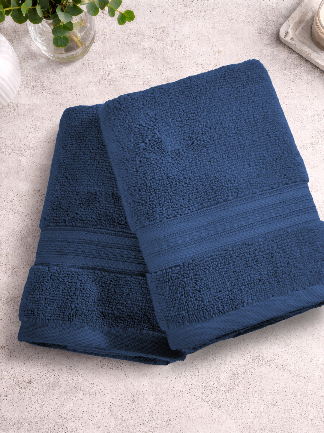 Opulent 100% Cotton Hand Towel, 550 GSM, Solid, Light Blue