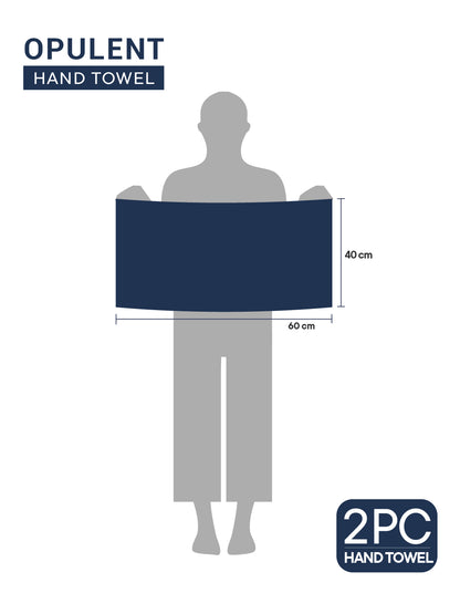 Opulent 100% Cotton Hand Towel, 550 GSM, Solid, Light Blue