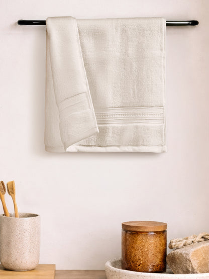 Opulent 100% Cotton Hand Towel, 550 GSM, Solid, Light Yellow