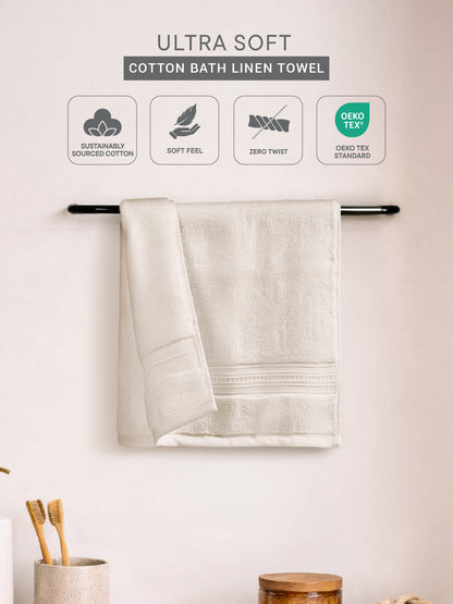 Opulent 100% Cotton Hand Towel, 550 GSM, Solid, Light Yellow