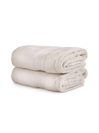 Opulent 100% Cotton Hand Towel, 550 GSM, Solid, Light Yellow