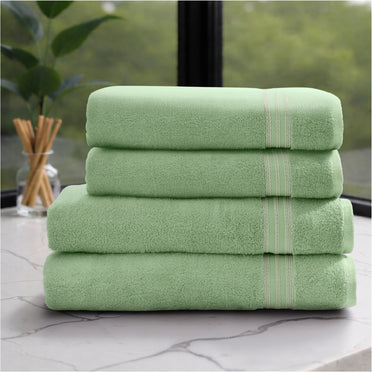 Swift Flow 100% Cotton Bath Towel, 500 GSM, Solid, Light Green