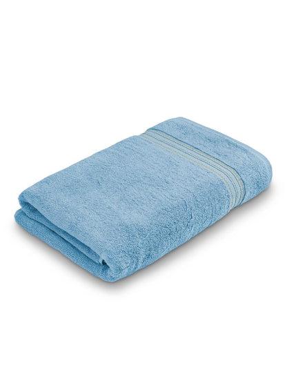 Swift Flow 100% Cotton Bath Towel, 500 GSM, Solid, Light Blue