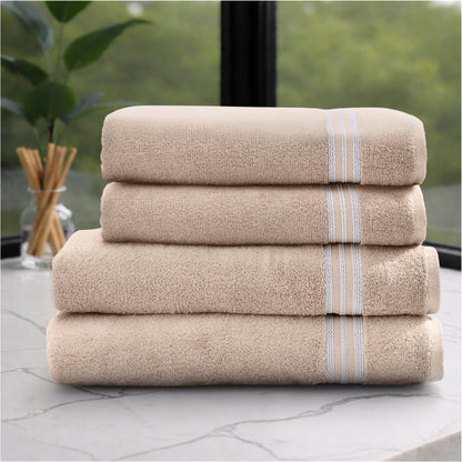 Swift Flow 100% Cotton Bath Towel, 500 GSM, Solid, Beige