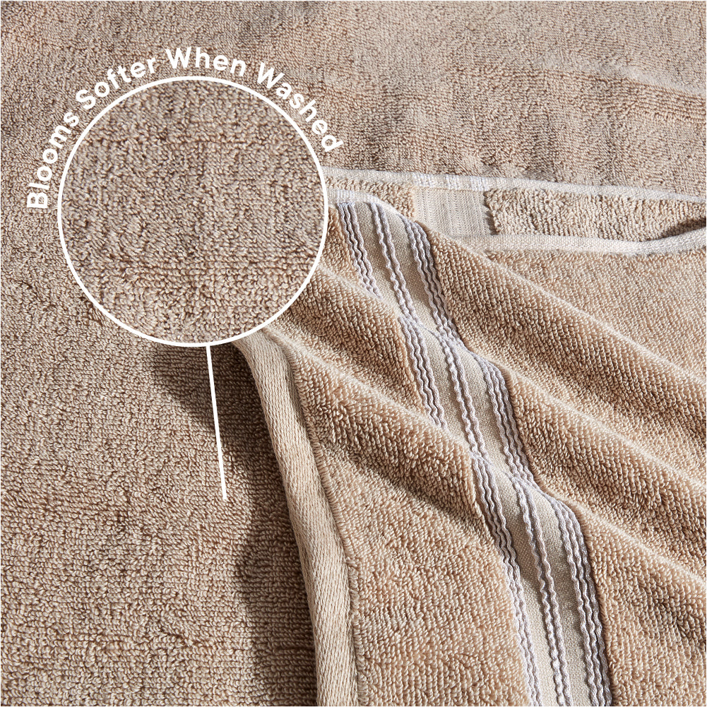 Swift Flow 100% Cotton Bath Towel, 500 GSM, Solid, Beige