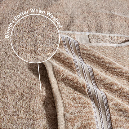 Swift Flow 100% Cotton Bath Towel, 500 GSM, Solid, Beige