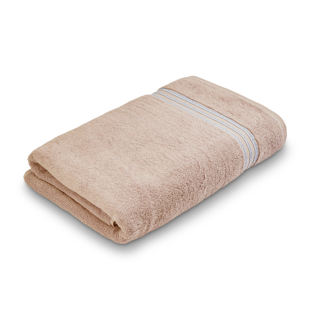 Swift Flow 100% Cotton Bath Towel, 500 GSM, Solid, Beige