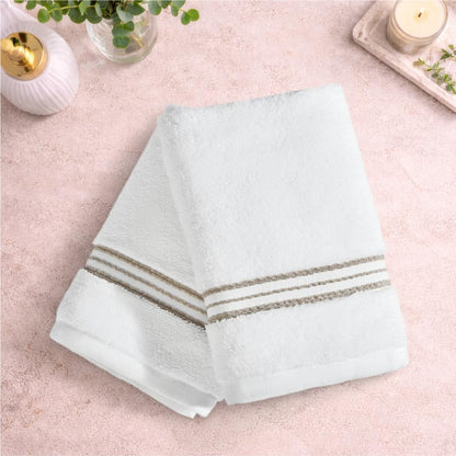 Swift Flow 100% Cotton Hand Towel, 500 GSM, Solid, White