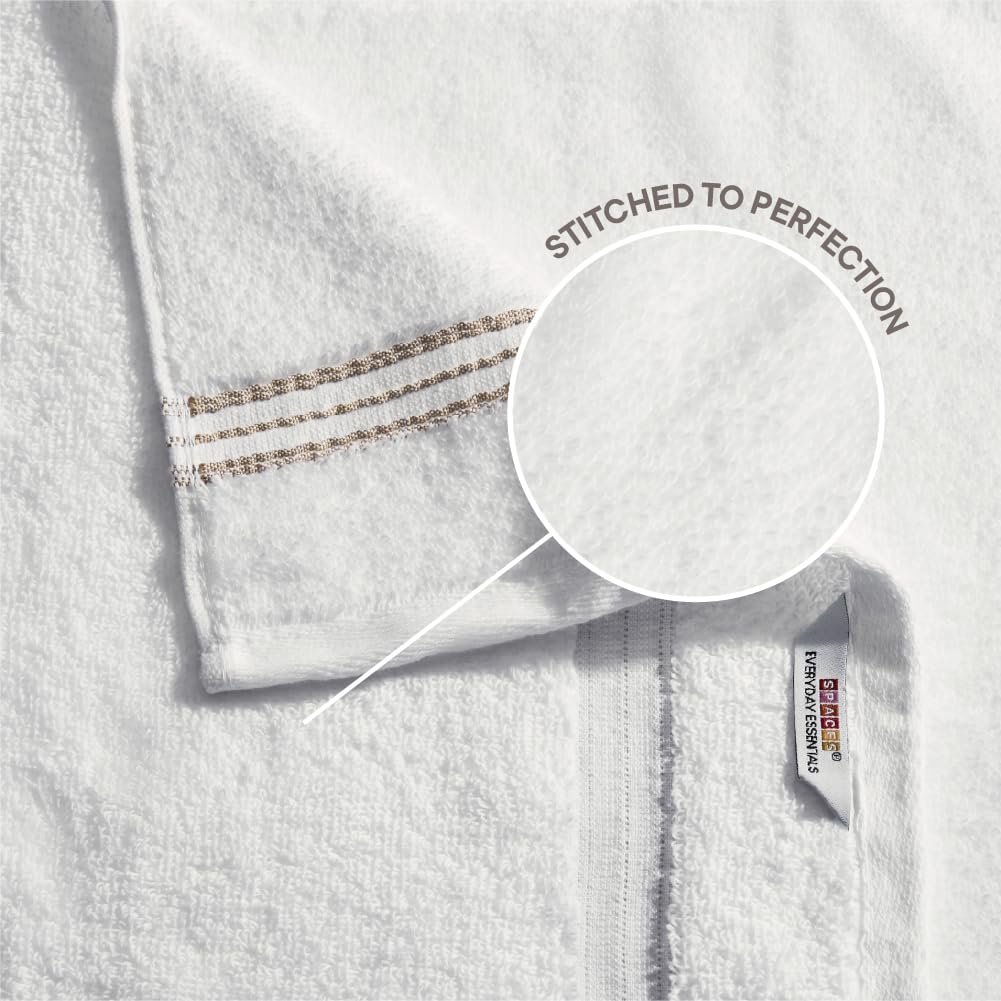 Swift Flow 100% Cotton Hand Towel, 500 GSM, Solid, White