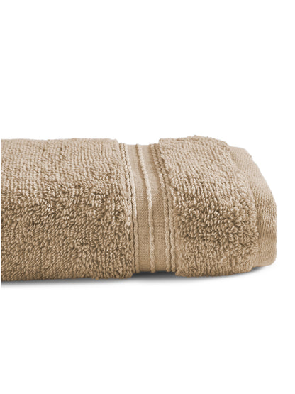 Swift Flow 100% Cotton Hand Towel, 500 GSM, Solid, Light Brown