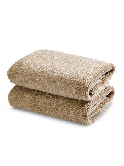 Swift Flow 100% Cotton Hand Towel, 500 GSM, Solid, Light Brown