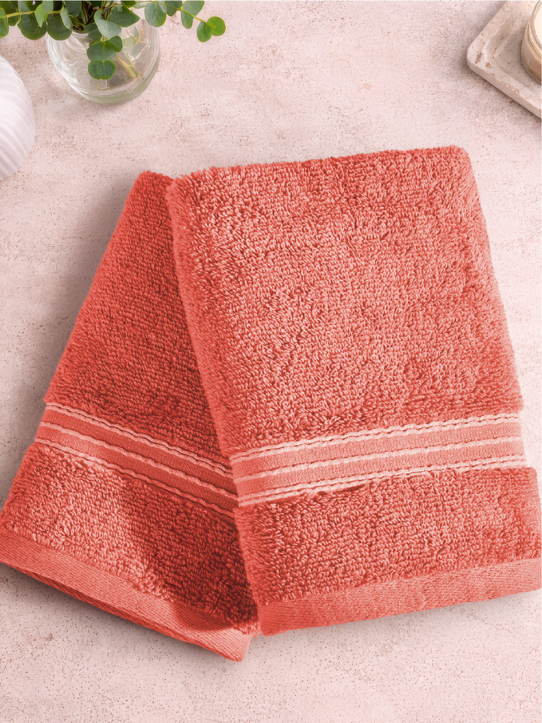 Swift Flow 100% Cotton Hand Towel, 500 GSM, Solid, Red