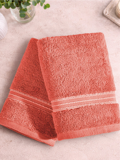 Swift Flow 100% Cotton Hand Towel, 500 GSM, Solid, Red