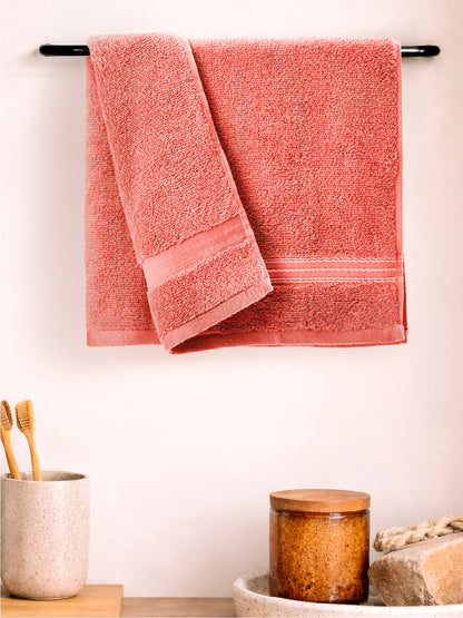 Swift Flow 100% Cotton Hand Towel, 500 GSM, Solid, Red