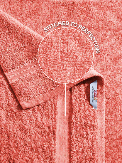 Swift Flow 100% Cotton Hand Towel, 500 GSM, Solid, Red