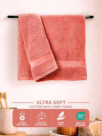 Swift Flow 100% Cotton Hand Towel, 500 GSM, Solid, Red