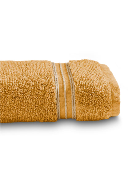 Swift Flow 100% Cotton Hand Towel, 500 GSM, Solid, Gold
