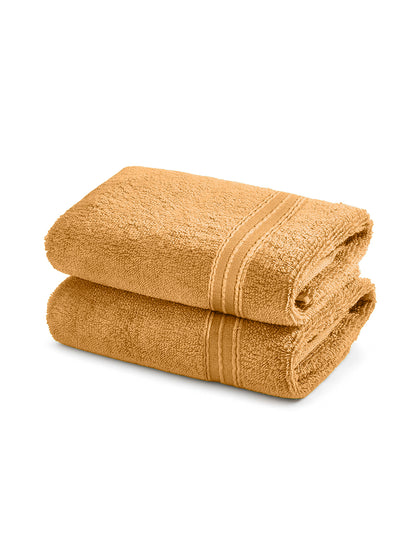 Swift Flow 100% Cotton Hand Towel, 500 GSM, Solid, Gold
