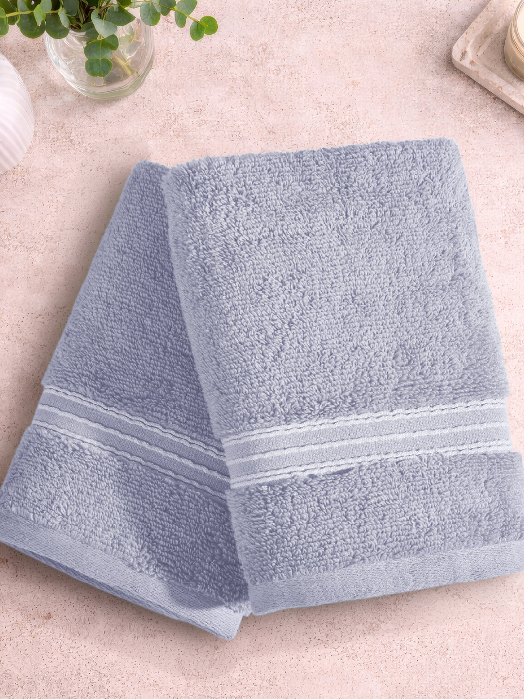 Swift Flow 100% Cotton Hand Towel, 500 GSM, Solid, Light Violet