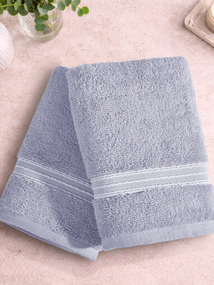 Swift Flow 100% Cotton Hand Towel, 500 GSM, Solid, Light Violet