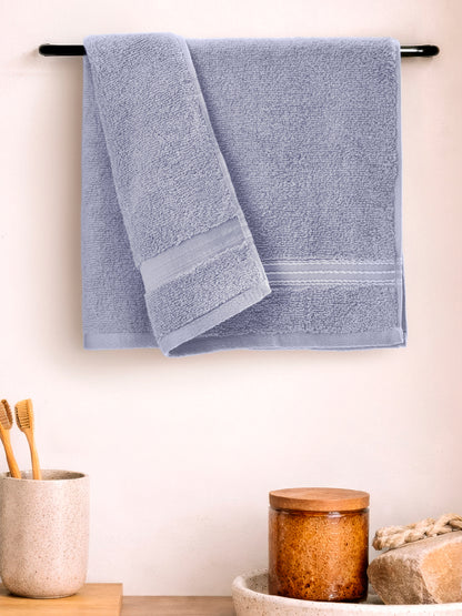 Swift Flow 100% Cotton Hand Towel, 500 GSM, Solid, Light Violet