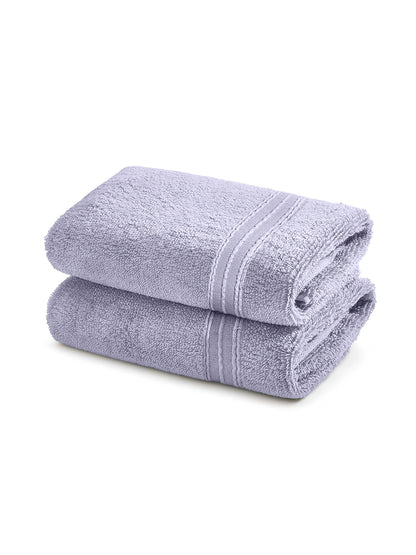 Swift Flow 100% Cotton Hand Towel, 500 GSM, Solid, Light Violet
